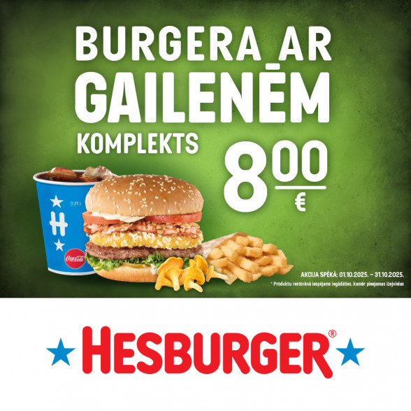 Hesburger Akcija 01.10.-31.10.2025